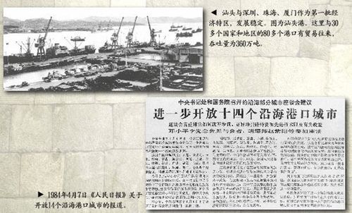 1984年:国务院决定开放14个沿海港口城市