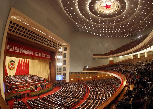 3月3日,中国人民政治协商会议第十一届全国委员会第三次会议在北京人民大会堂开幕。 新华社记者 丁林 摄