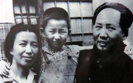 毛泽东与江青、李讷在延安
