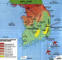 朝鲜战争形势图