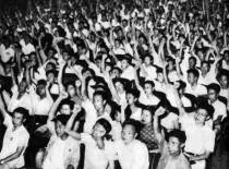 1950年7月20日上海举行集会反对美国侵略台湾、朝鲜