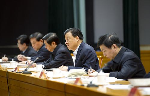 1月7日,新进中央委员会的委员、候补委员学习贯彻党的十八大精神研讨班在中共中央党校结业。中共中央政治局常委刘云山出席结业式并作总结讲话。新华社记者 黄敬文 摄