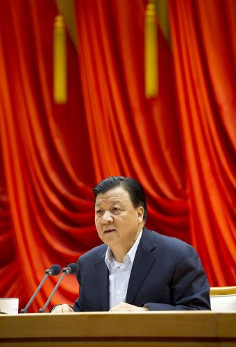1月7日,新进中央委员会的委员、候补委员学习贯彻党的十八大精神研讨班在中共中央党校结业。中共中央政治局常委刘云山出席结业式并作总结讲话。新华社记者 黄敬文 摄